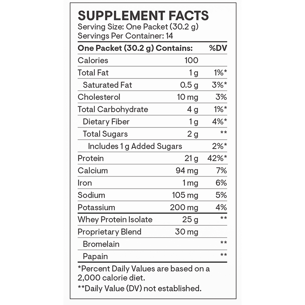 Whey Protein Isolate Packets by Thorne Chocolate