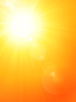 Summer background with a magnificent summer sun burst with lens flare. Space for your text. EPS10
