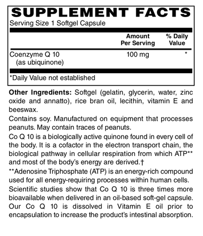 Coenzyme Q 10 Softgel (100 mg)