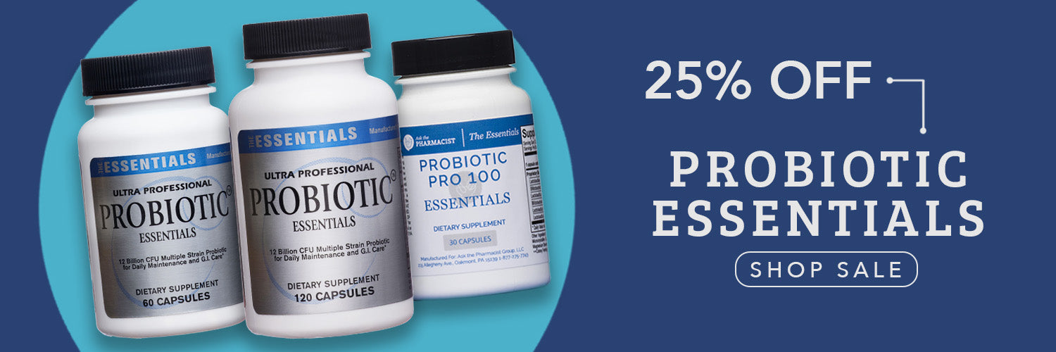 All Probiotic Essentials are 25% Off!