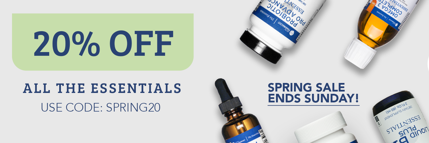 All Essentials are 20% Off with code: SPRING20