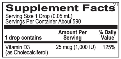 Vitamin D-3 Drops (1000 I.U.)