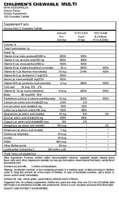 Children's Chewable Multi with Acidophilus