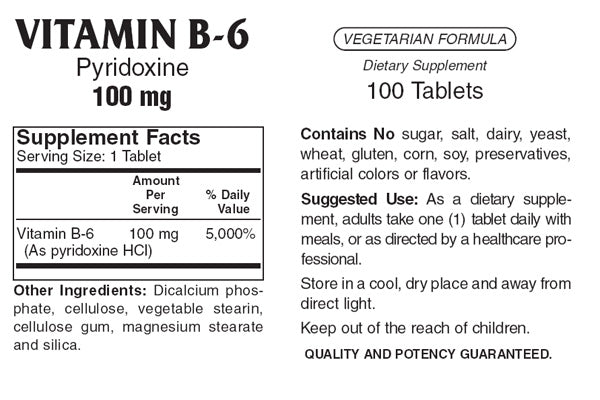 Vitamin B-6 100 mg